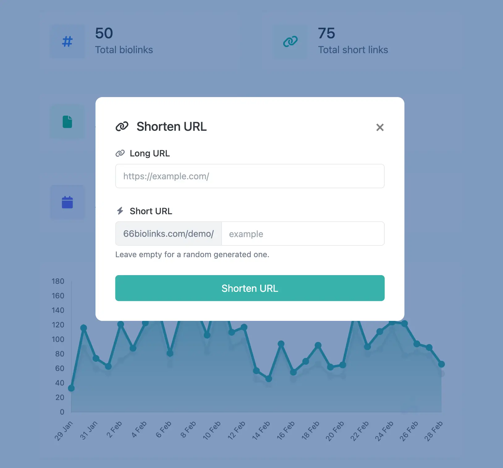 Zrzut ekranu strony edycji krótkiego adresu URL aplikacji